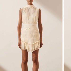 Shona Joy Victoria sleeveless ruched mini dress